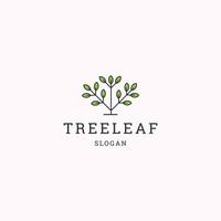 Tree leaf logo icon design template vector illustration