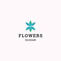 Flower logo icon design template vector