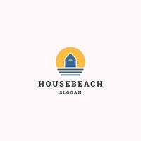 House beach logo icon design template vector illustration