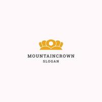 Mountain crown logo icon design template vector