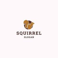 Squirrel logo icon design template vector illustration