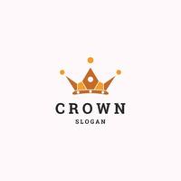 Crown logo icon flat design template vector