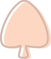 Tree in a shape of leaf, illustration, vector, on a white background. vector