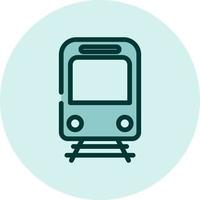 Metro on rails, illustration, vector on a white background.