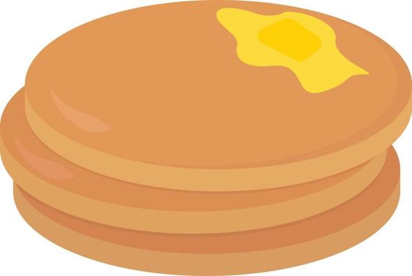 Pancakes, illustration, vector on white background.