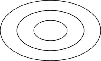 Three Concentric Curve, vintage illustration. vector