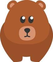 Brown bear, illustration, vector, on a white background. vector