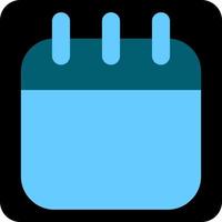 Phone calender, illustration, vector on a white background.