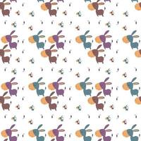 Donkeys pattern, illustration, vector on white background.