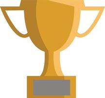 A golden cup trophy, vector or color illustration.