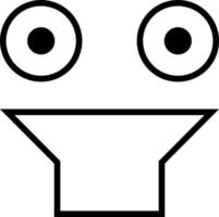 cara de emoticon sonriente, ilustración, sobre un fondo blanco. vector