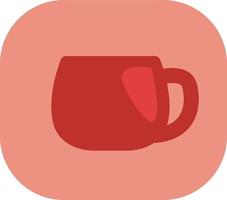 Breakfast tea mug, illustration, vector on a white background.