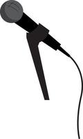 A black microphone, vector or color illustration.