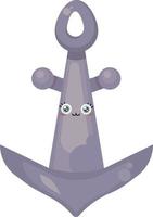 Cute anchor, illustration, vector on white background