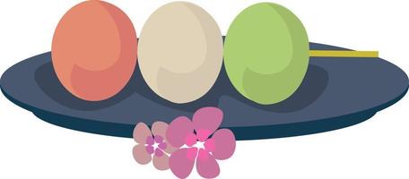 Dango food, illustration, vector on white background.