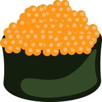 A box of tobiko, vector or color illustration.