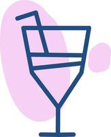 Party coctail, illustration, vector on a white background