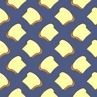 White bread , seamless pattern on a dark blue background. vector