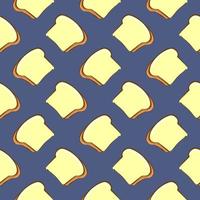 White bread , seamless pattern on a dark blue background. vector