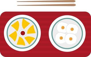 Food on the table ,illustration, vector on white background.