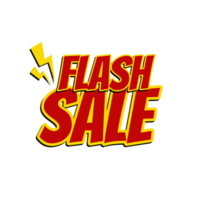 vente shopping affiche ou bannière avec icône flash et texte png