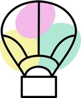 Conservation hot air balloon, illustration, vector on a white background.