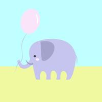 Elephant walking, illustration, vector on white background.