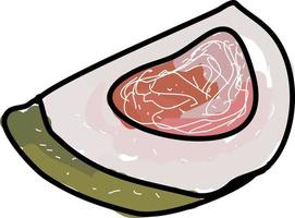 Pomelo, illustration, vector on white background.