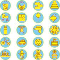 Baby toys, illustration, vector on a white background.