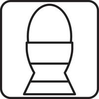 Boiled breakfast egg, illustration, vector on a white background.