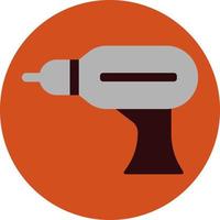 Electric drill, illustration, vector, on a white background. vector