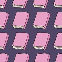 Pink books pattern , illustration, vector on white background