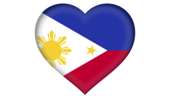 Philippines flag icon in the form a heart png