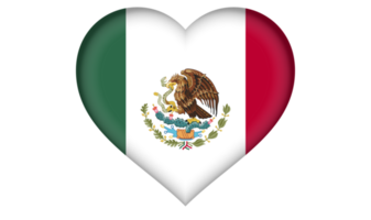 Mexico flag icon in the form of a heart png