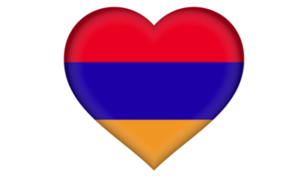 Armenia flag icon in the form of a heart png