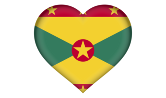 grenada bandiera icona nel il modulo di un' cuore png