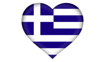 Griechenland-Flaggensymbol in Form eines Herzens png