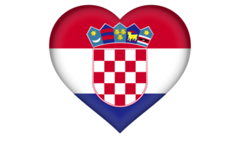Croazia bandiera icona nel il modulo di un' cuore png