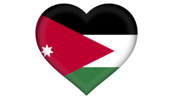 Jordan flag icon in the form of a heart png