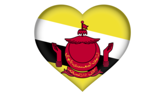 Brune flag icon in the form of a heart png