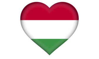 Ungheria bandiera icona nel il modulo di un' cuore png