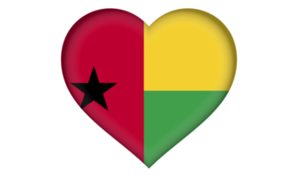 Guinea Bissau flag icon in the form of a heart png