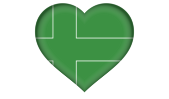 Ladonia flag icon in the form of a heart png