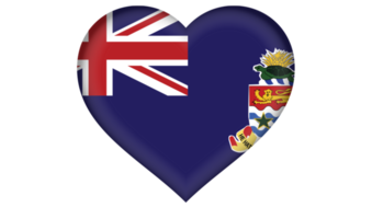 Cayman Islands flag icon in the form of a heart png