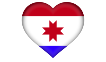 ícone de bandeira da mordovia em forma de coração png