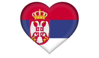 Serbia flag icon in the form of a heart png