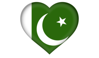 Pakistan flag icon in the form of a heart png