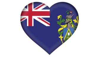 pitcairn öar flagga ikon i de form av en hjärta png