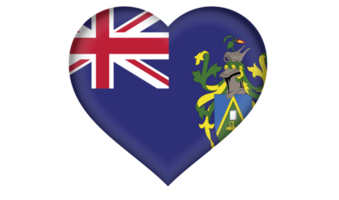 pitcairn islands flag icon in the form of a heart png