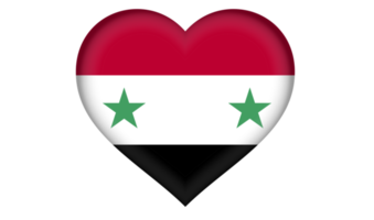 icône du drapeau de la syrie sous la forme d'un coeur png